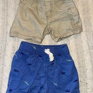 Carter's Tan and Blue Kids Shorts Set